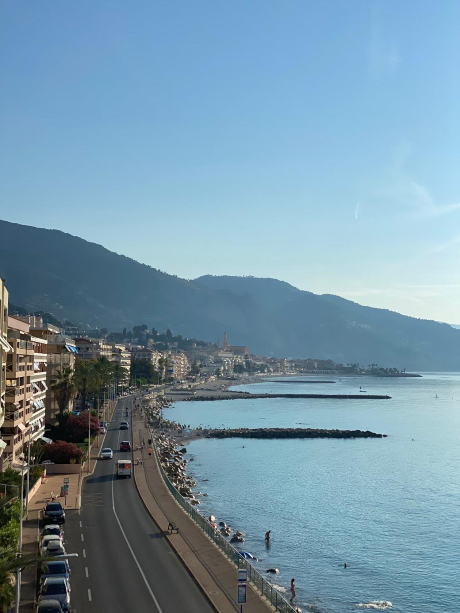 شقة Sea View Studio, Huge Terrace On The 4Th Floor مينتون المظهر الخارجي الصورة